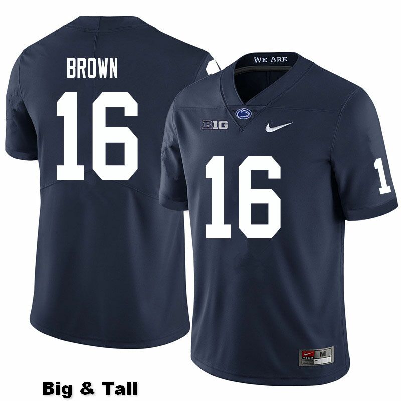 NCAA Nike Men's Penn State Nittany Lions Ji'Ayir Brown #16 College Football Authentic Big & Tall Navy Stitched Jersey CIA4298GW